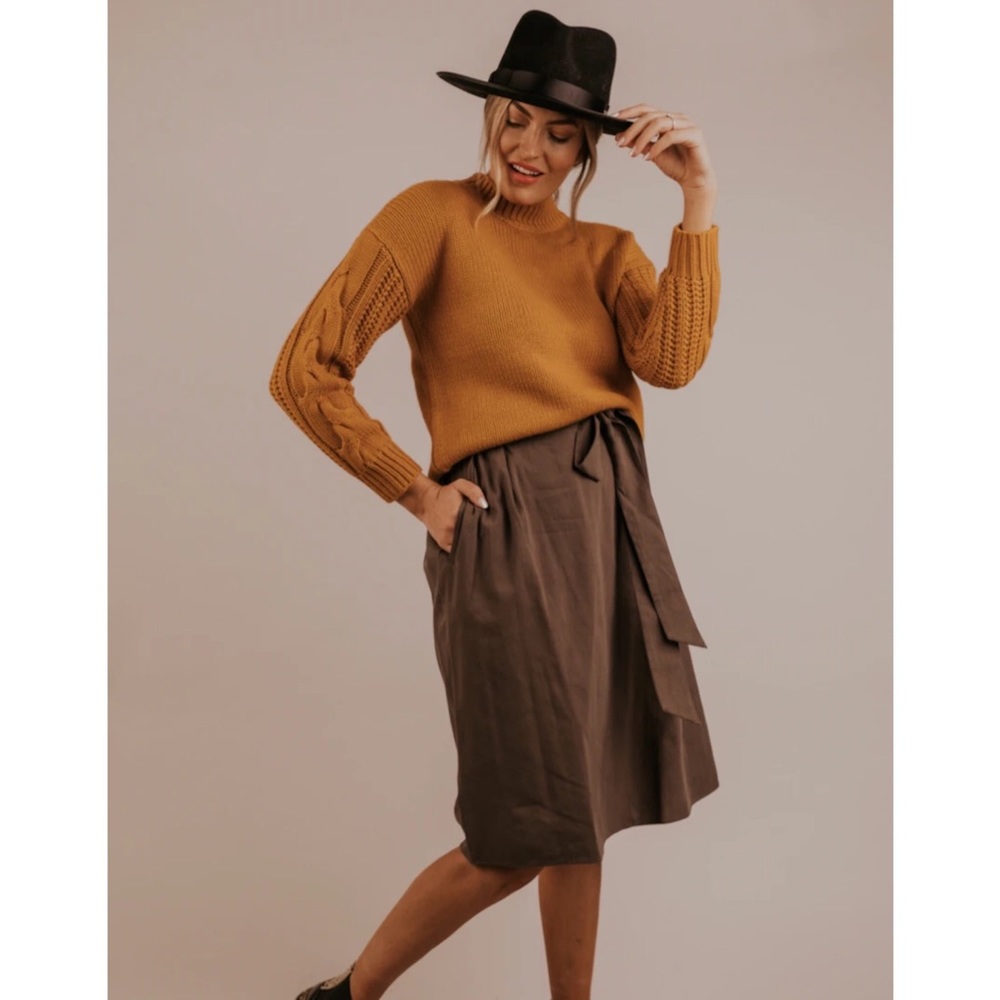 Plus Size Roolee Silvana Tied Midi Skirt